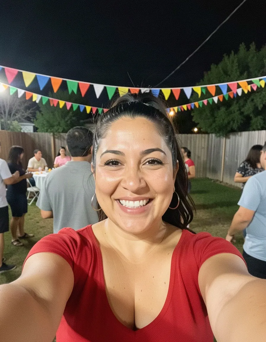 Sofía's selfie, as taken on the phone